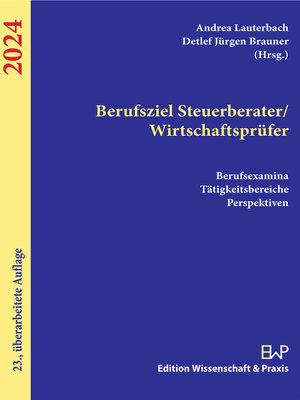 cover image of Berufsziel Steuerberater/Wirtschaftsprüfer 2024.